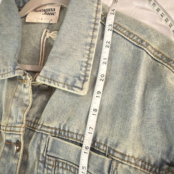 Savanna Jane Denim Jacket in Light Blue with Star Details - Picture 8 of 12